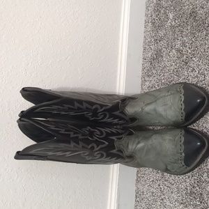 Laredo Cowboy boots size 12EW Black and Gray Leather